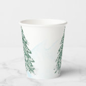 Een beetje sneeuwvlokken WinterBaby shower Papieren Bekers (Achterkant)