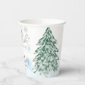 Een beetje sneeuwvlokken WinterBaby shower Papieren Bekers (Links)