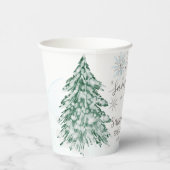 Een beetje sneeuwvlokken WinterBaby shower Papieren Bekers (Rechts)