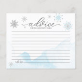 Een beetje snowflake Baby shower Advice-kaarten (Voorkant)