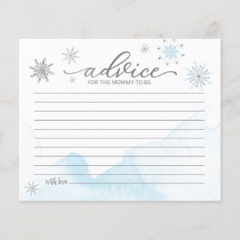 Een beetje snowflake Baby shower Advice-kaarten