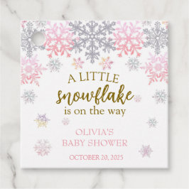 Een beetje Snowflake baby shower Bedankjes Labels
