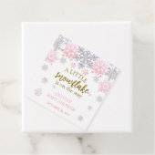 Een beetje Snowflake baby shower Bedankjes Labels (In situ)