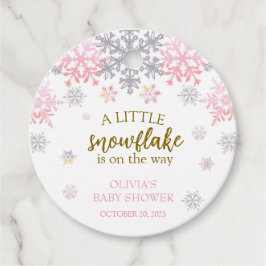 Een beetje Snowflake baby shower Bedankjes Labels