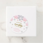 Een beetje Snowflake baby shower Bedankjes Labels (In situ)