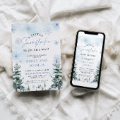 Een beetje Snowflake Baby shower Kaart