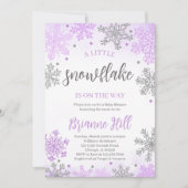 Een beetje Snowflake Baby shower Kaart (Voorkant)