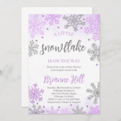 Een beetje Snowflake Baby shower Kaart (Voorkant / Achterkant)