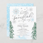 Een beetje snowflake Budget Baby shower (Voorkant / Achterkant)