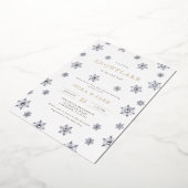 Een beetje Snowflake Genderneutraal Baby shower Folie Uitnodiging (Gedraaid)