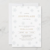 Een beetje Snowflake Genderneutraal Baby shower Kaart (Voorkant)