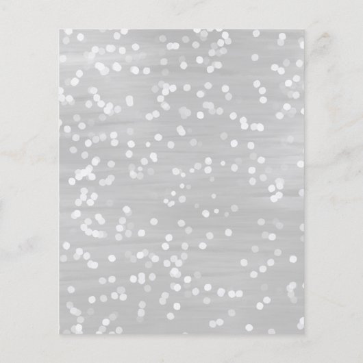 Een beetje Snowflake Grey Baby shower (Achterkant)