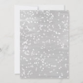 Een beetje Snowflake Grey Baby shower Kaart (Achterkant)