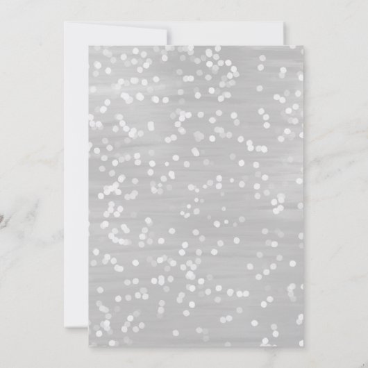 Een beetje Snowflake Grey Baby shower Kaart (Achterkant)