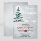 Een beetje Snowflake is onderweg Baby shower Kaart (Voorkant / Achterkant)