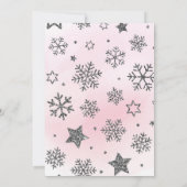 Een beetje snowflake is op weg naar een uitnodigin kaart (Achterkant)