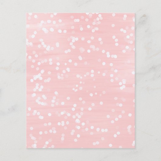 Een beetje Snowflake Roze Baby shower (Achterkant)