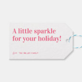 Een beetje sprankeling | Schattige kerstfeest Cadeaulabel (Voorkant (Horizontaal))