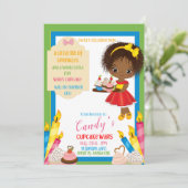 Een beetje Sprinkles Birthday Invitation Kaart (Staand voorkant)