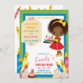 Een beetje Sprinkles Birthday Invitation Kaart (Voorkant / Achterkant)