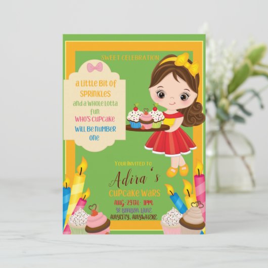 Een beetje Sprinkles Diverse Invitation Kaart (Staand voorkant)