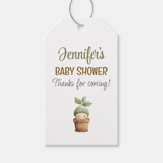 Een beetje spruit Baby shower cadeau Label Cadeaulabel (Voorkant)