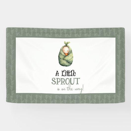 Een beetje spruit op de weg Baby shower Banner (Horizontaal)