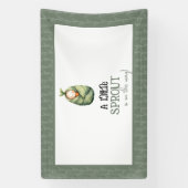 Een beetje spruit op de weg Baby shower Banner (Verticaal)