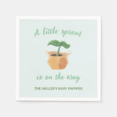 Een beetje spruit tuinieren Plant Baby shower Servet (Voorkant)