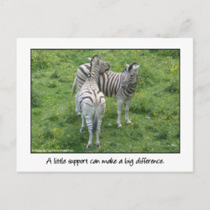 Een beetje steun... liefde en vriendschap. briefkaart
