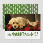 Een beetje stout | Groen | Foto Feestdagenkaart (Voorkant / Achterkant)