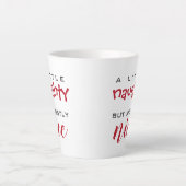 Een beetje stoute, meestal mooie kerstmok latte mok (Voorkant)