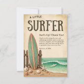 Een beetje Surfer  Baby shower Bedankkaart (Voorkant)