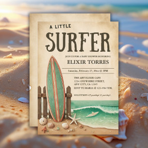 Een beetje Surfer  Baby shower Kaart