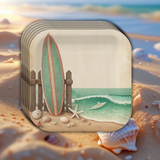 Een beetje Surfer  Baby shower Papieren Bordje