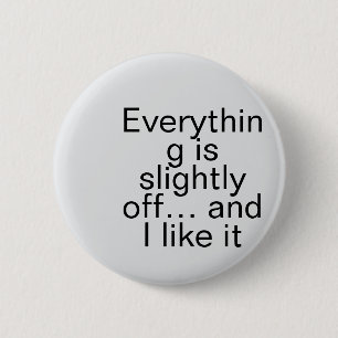 Een beetje surrealistisch, modern surrealisme ronde button 5,7 cm
