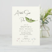 Een beetje Sweet Pea Baby shower Kaart (Staand voorkant)