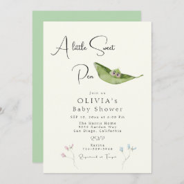 Een beetje Sweet Pea Baby shower Kaart
