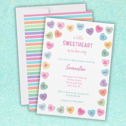 een beetje Sweetheart baby shower Kaart
