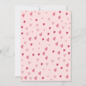 Een beetje Sweetheart Pink Hearts Baby shower Kaart (Achterkant)