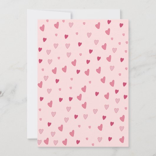 Een beetje Sweetheart Pink Hearts Baby shower Kaart (Achterkant)