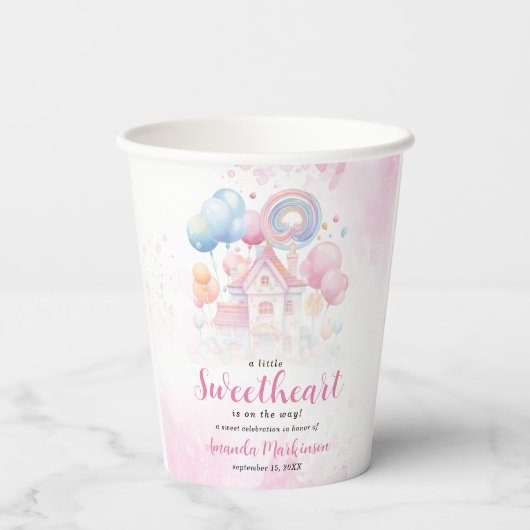 Een beetje Sweetheart Snoep Baby shower beker (Achterkant)