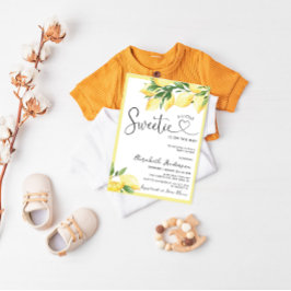 Een beetje Sweetie Lemon Baby shower Uitnodiging