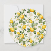 Een beetje Sweetie Lemon Theme Baby shower Kaart (Achterkant)