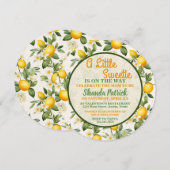 Een beetje Sweetie Lemon Theme Baby shower Kaart (Voorkant / Achterkant)