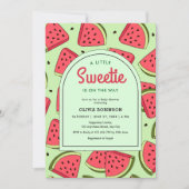 Een beetje Sweetie Summer Watermelon Baby shower Kaart (Voorkant)