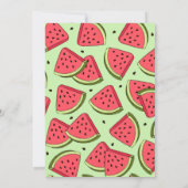 Een beetje Sweetie Summer Watermelon Baby shower Kaart (Achterkant)