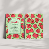 Een beetje Sweetie Summer Watermelon Baby shower Kaart