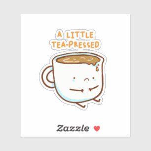 Een beetje theedruk Schattigee theepun vinyl Stick Sticker