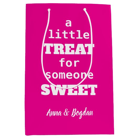 Een beetje traktatie voor iemand die zoete hete ro medium cadeauzakje (Voorkant)